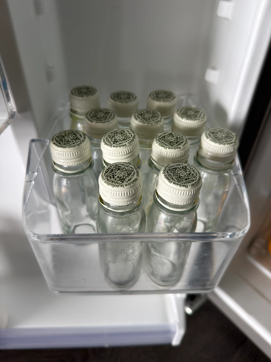 12 Empty Glass Bottles with Caps - 60ml