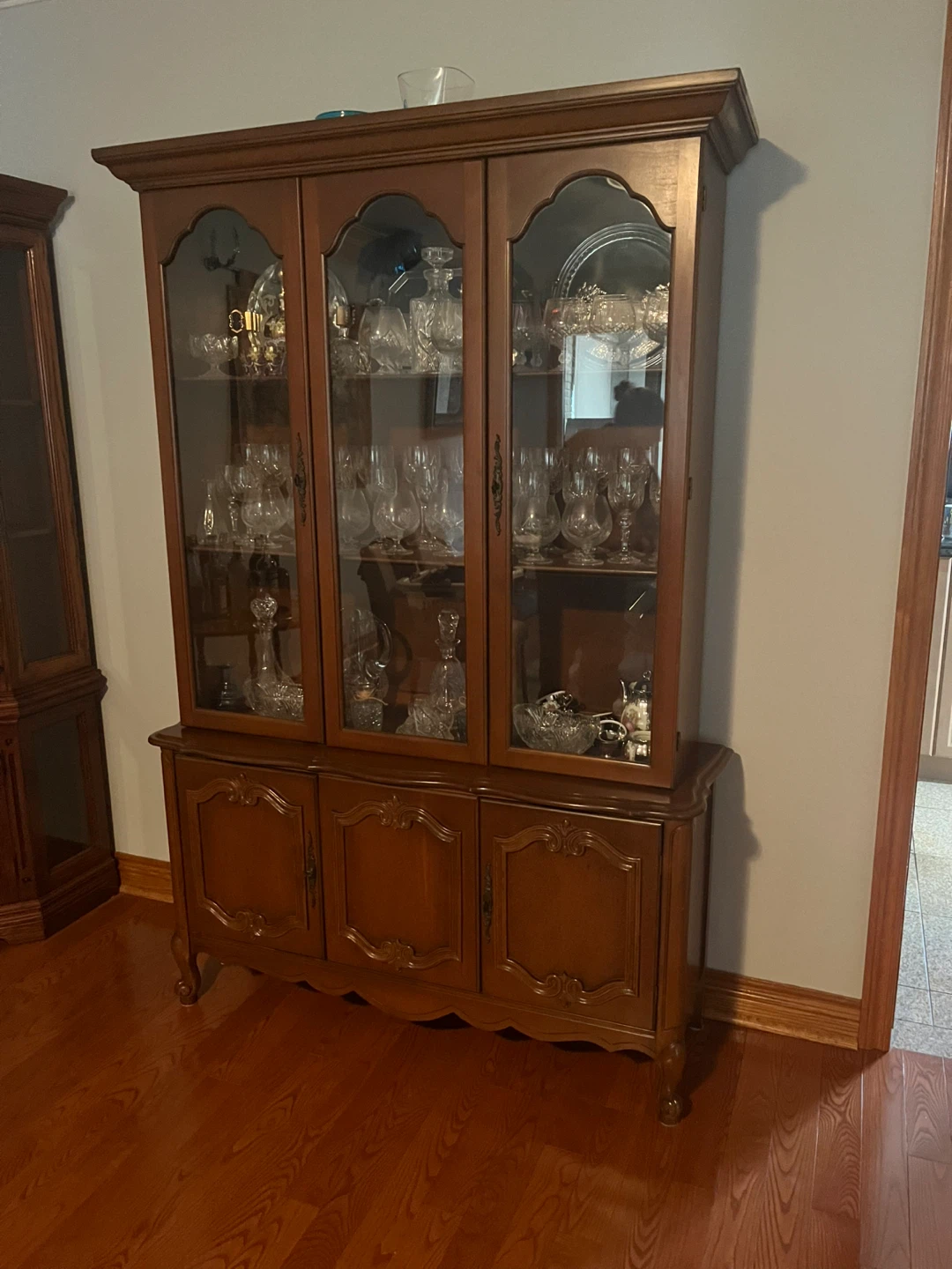 Wooden China Cabinet with Glass Doors - photo 2