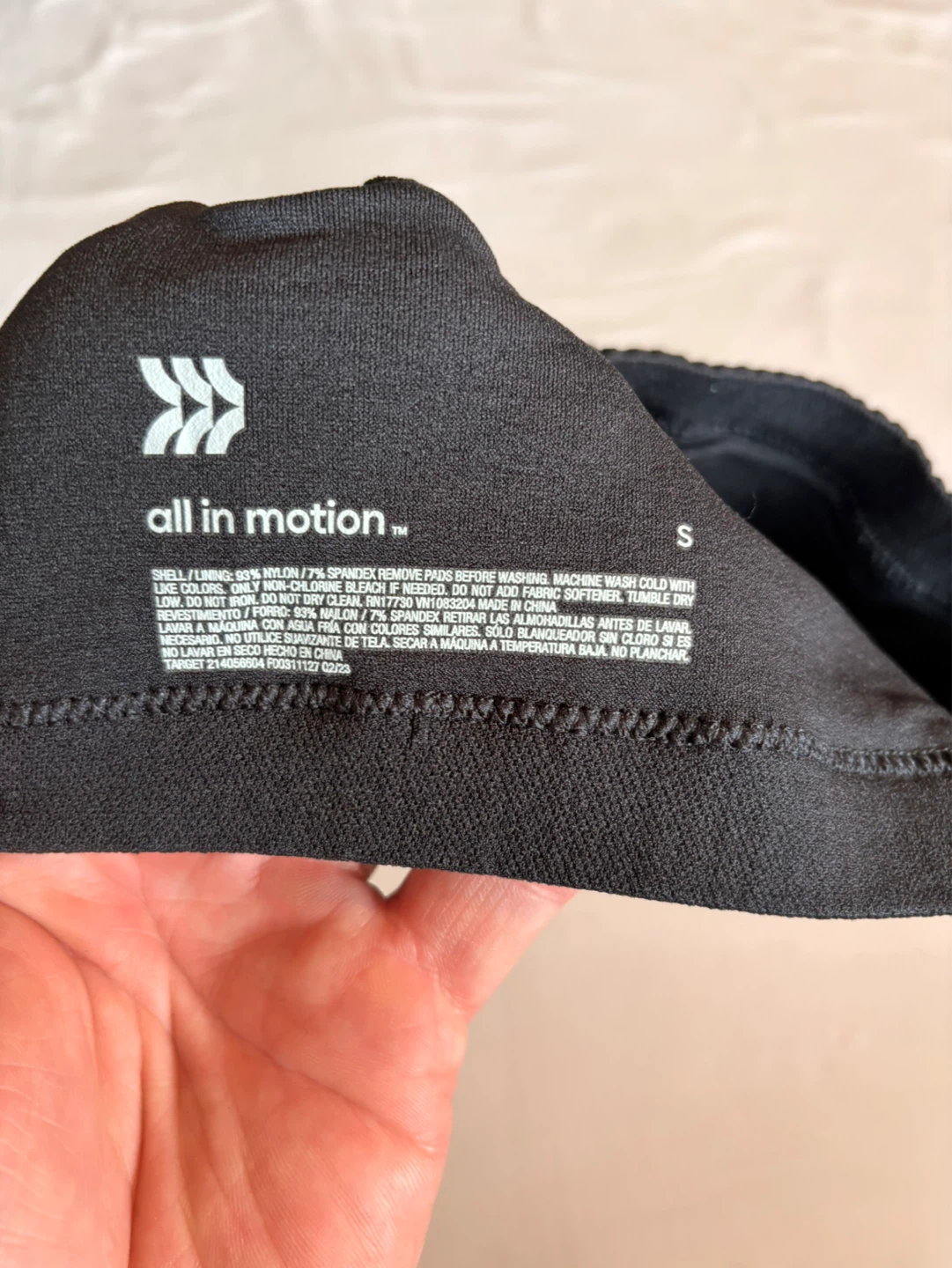 All in Motion Black Sports Bra Size S - photo 3