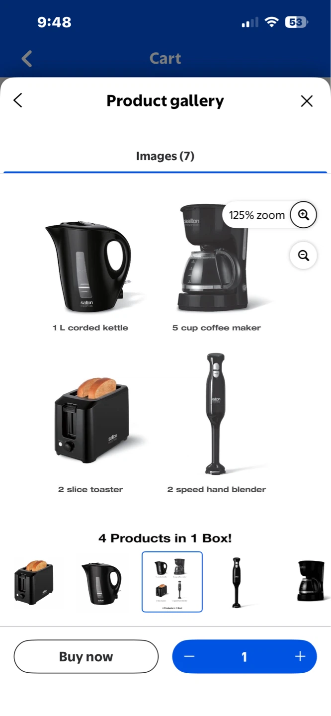 4 new appliances - kettle, coffee maker, toaster & hand blender - photo 2