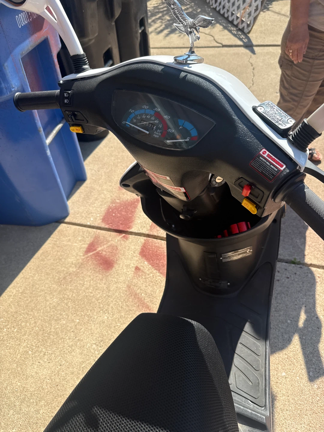 White and Black Scooter with Top Case - photo 4