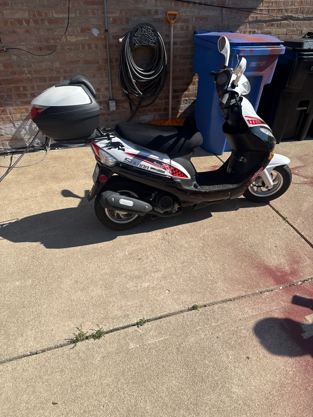 White and Black Scooter with Top Case - photo 5