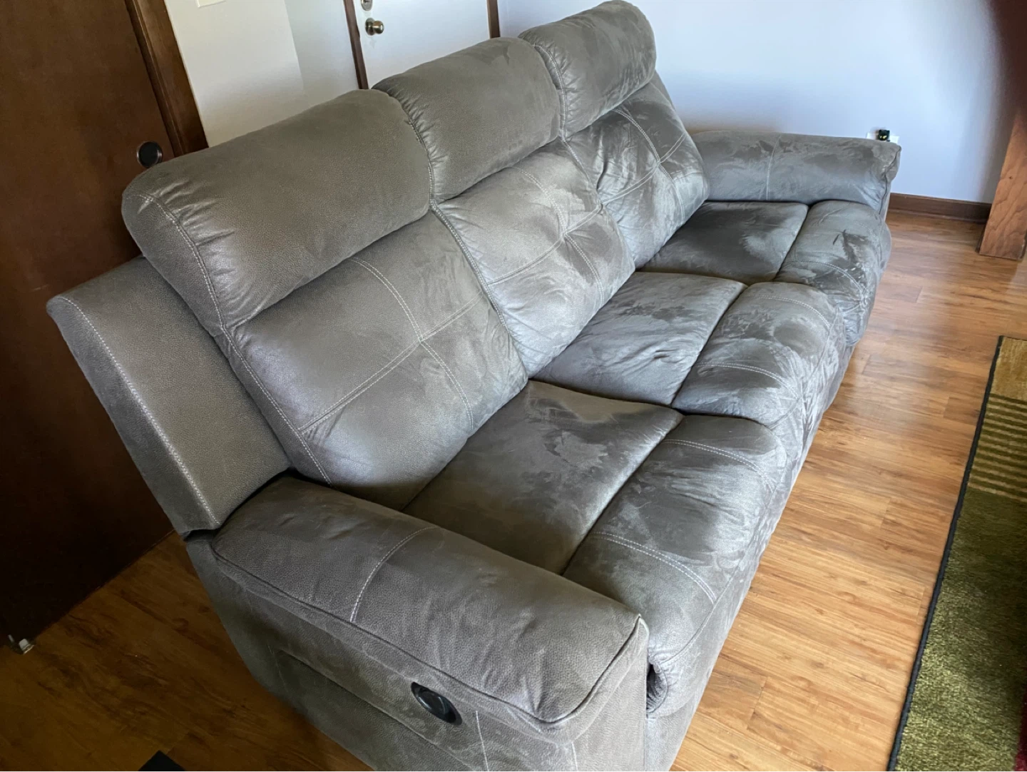 Gray Reclining Loveseat and Recliner Set