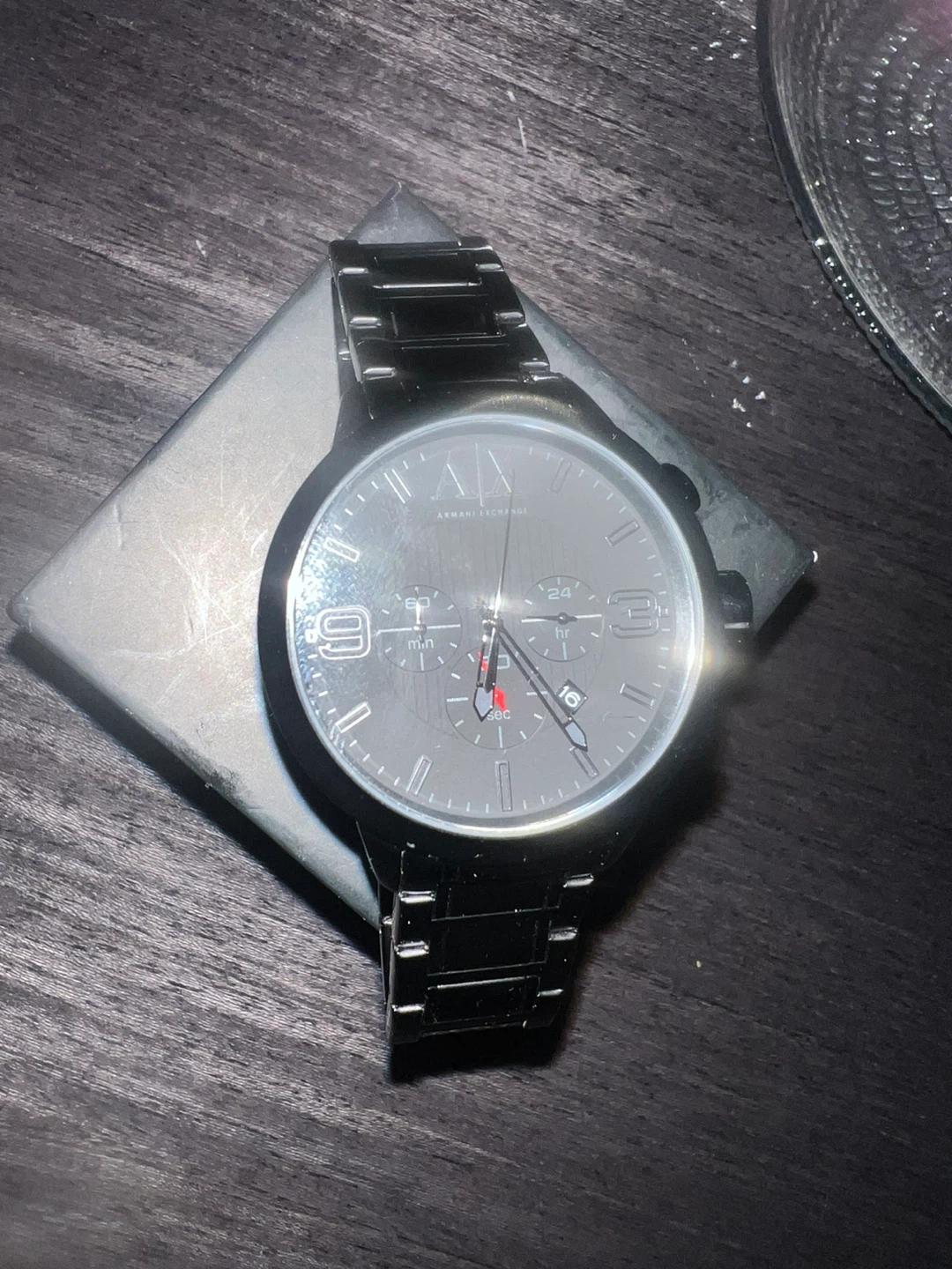 Armani Exchange Black Metal Watch