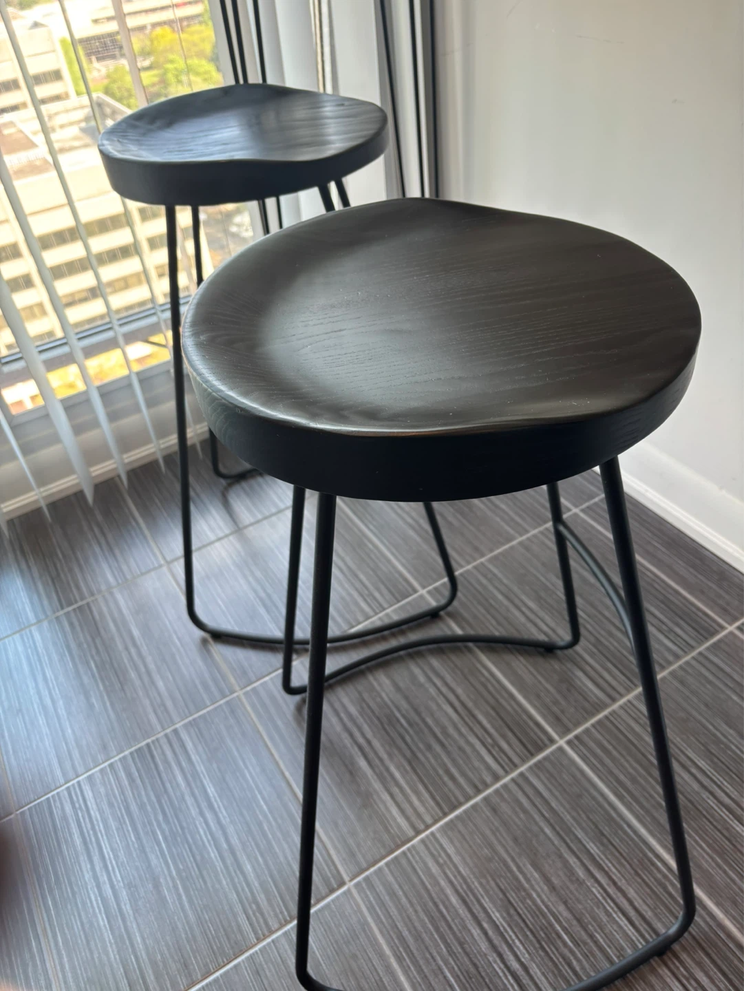【Bouclair】 Bar Stools (Set of 2) – Like New - photo 4