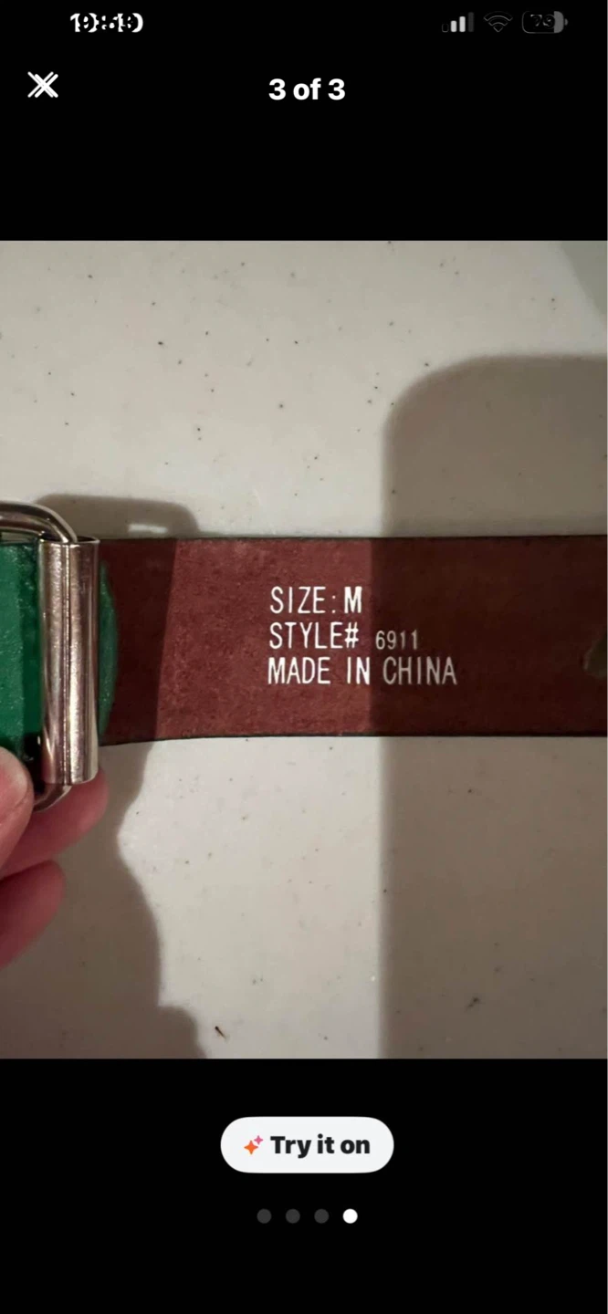 Green Heart Cutout Belt - Size M - photo 3
