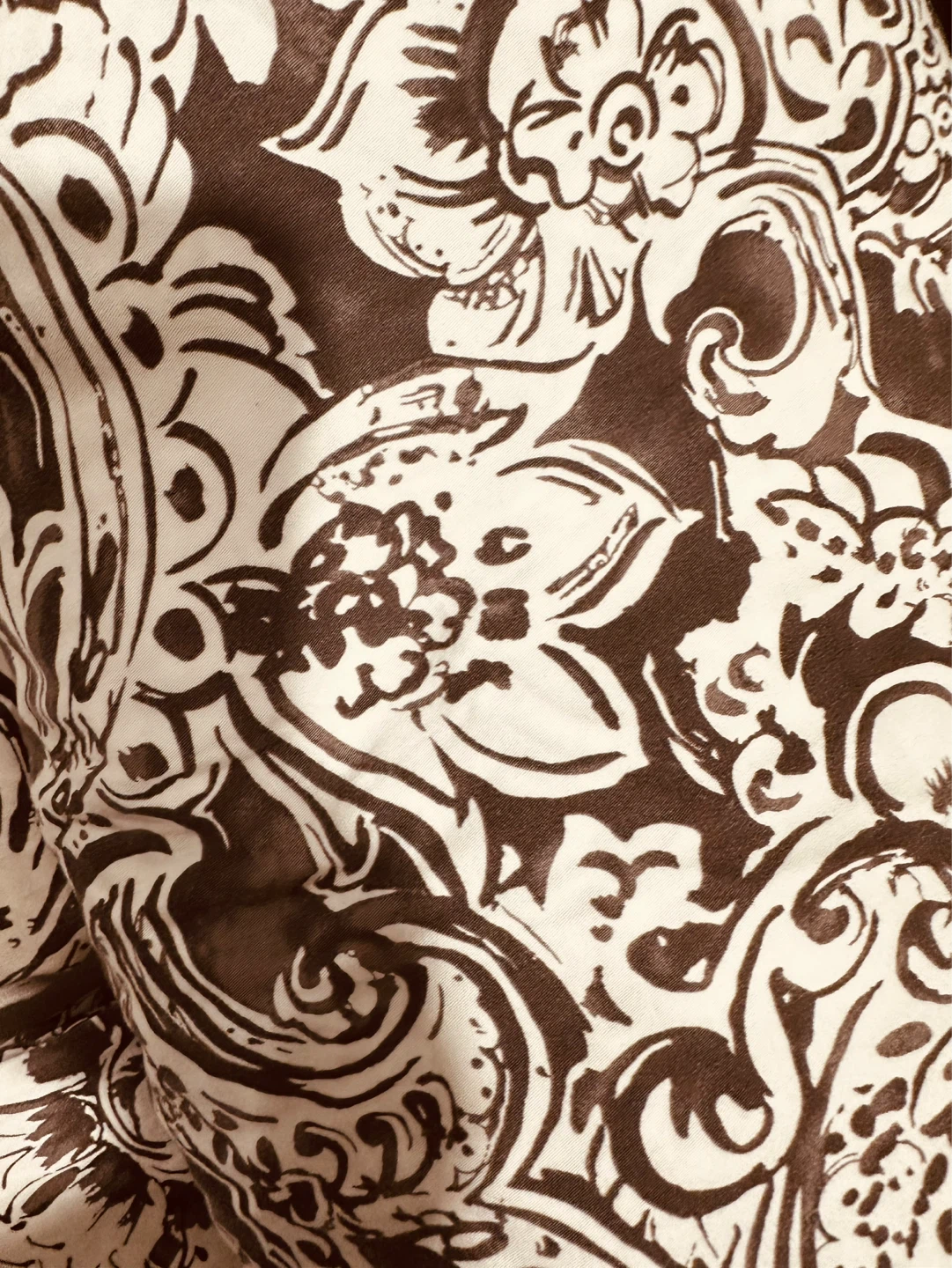 Brown and White Floral Pillow Covers Set - photo 2