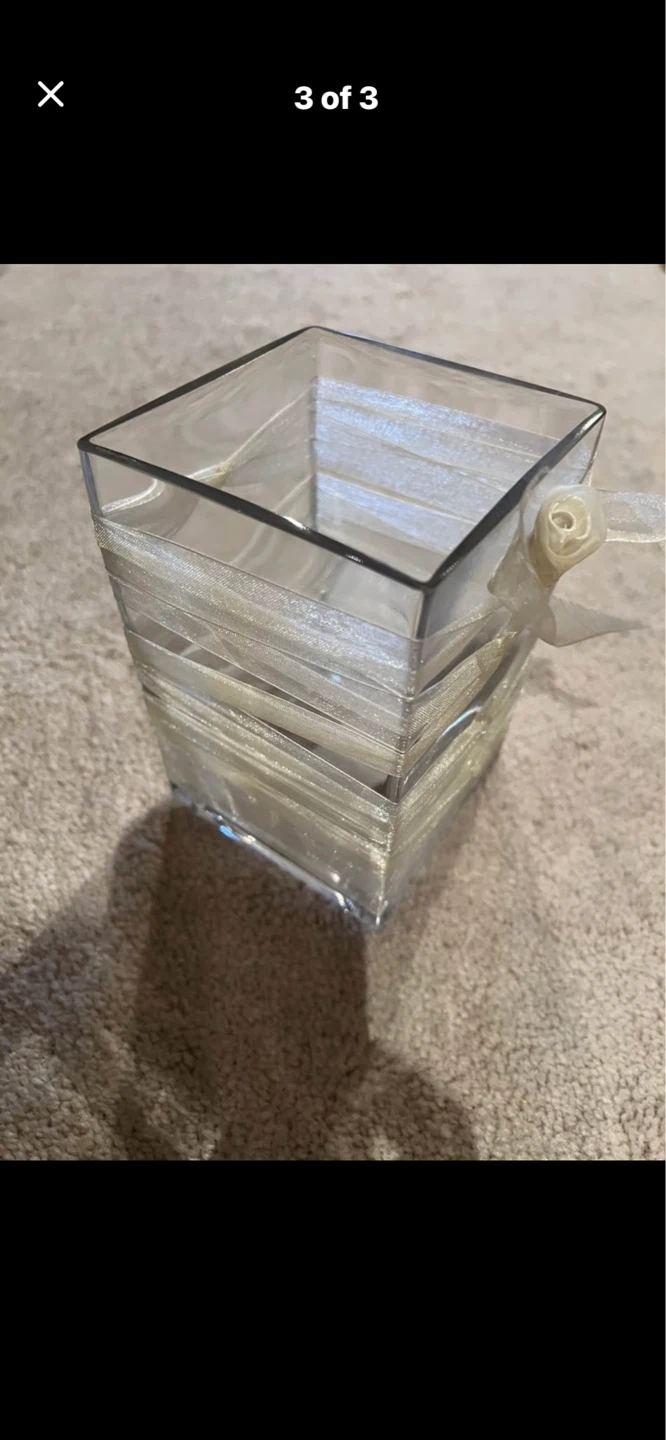 Glass Vase with Ribbon Decoration - photo 3