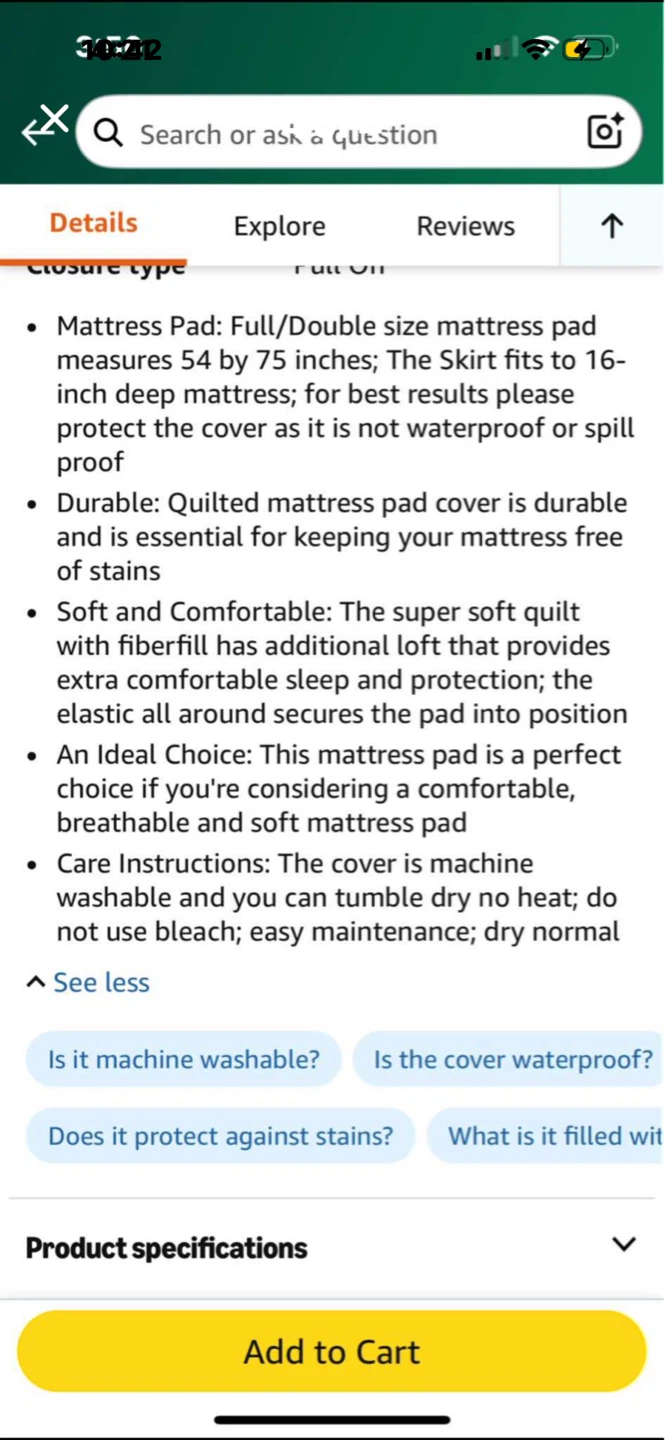 NEW Dbl/Full Mattress Protector - photo 4