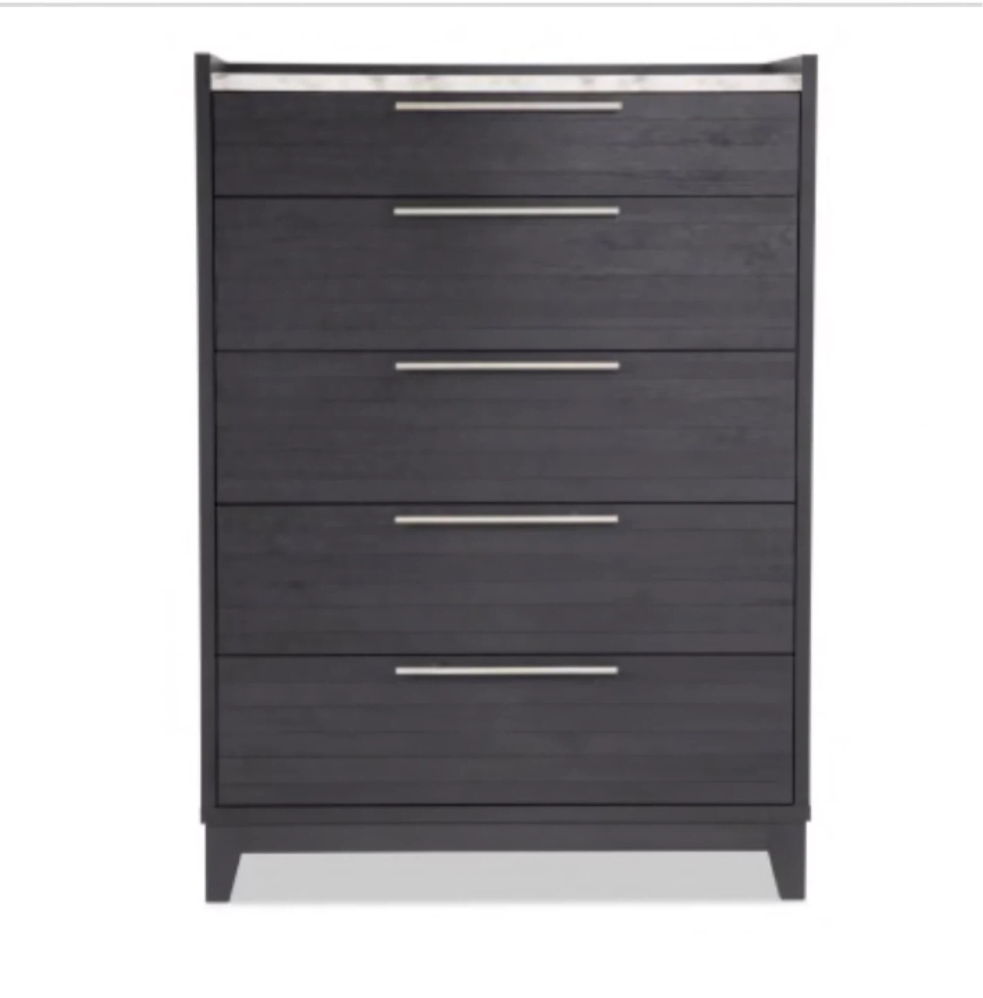Black Bedroom Set - Bed, Dresser, Nightstand, Mirror