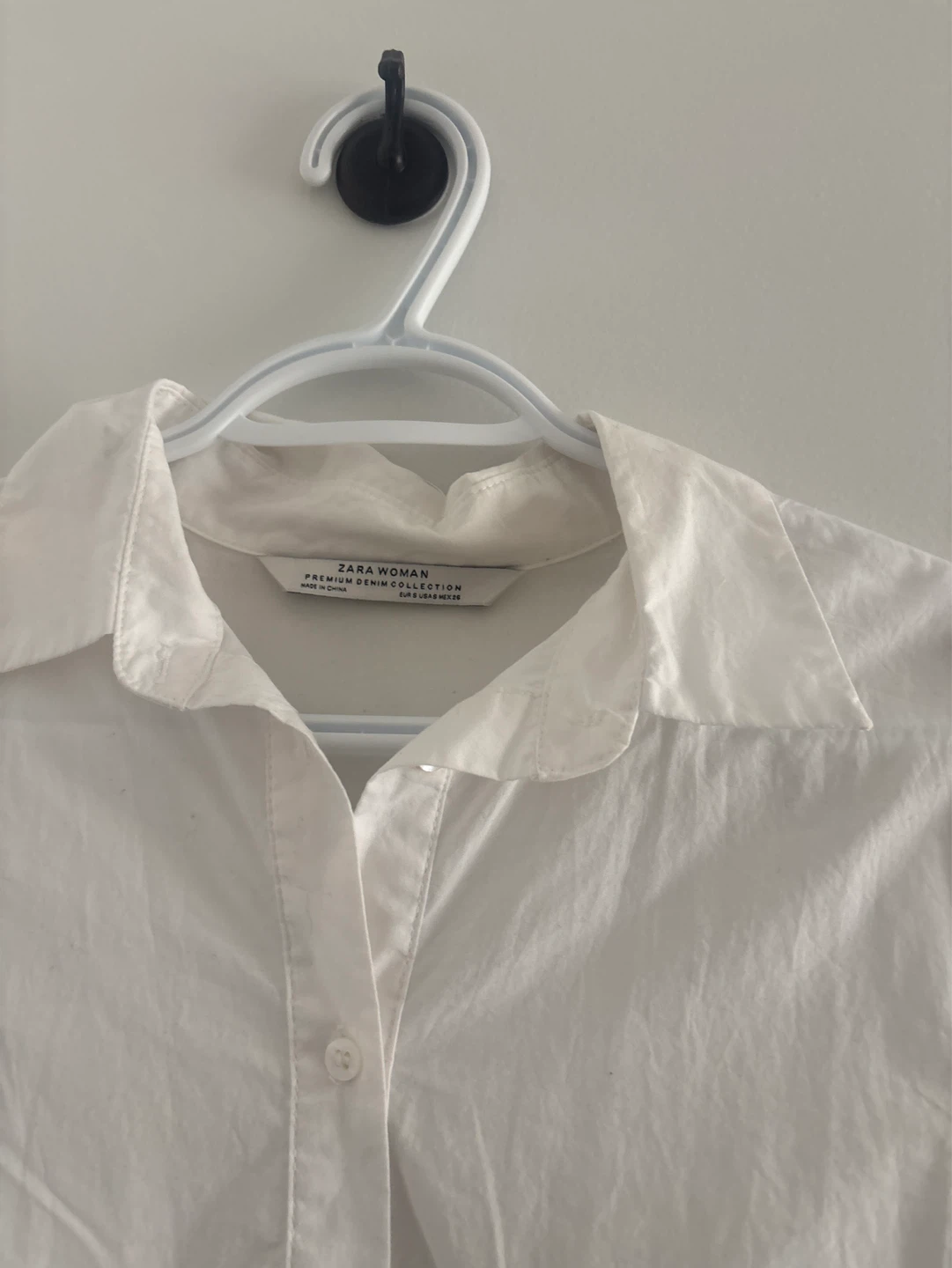 ZARA Woman White Premium Denim Collection Shirt - photo 2
