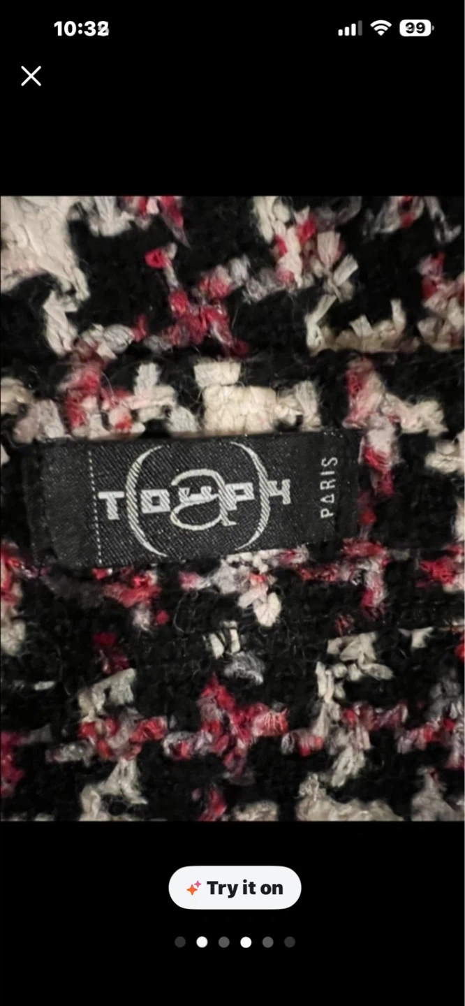 Toupy Paris Tweed Skirt Size 40 - photo 2