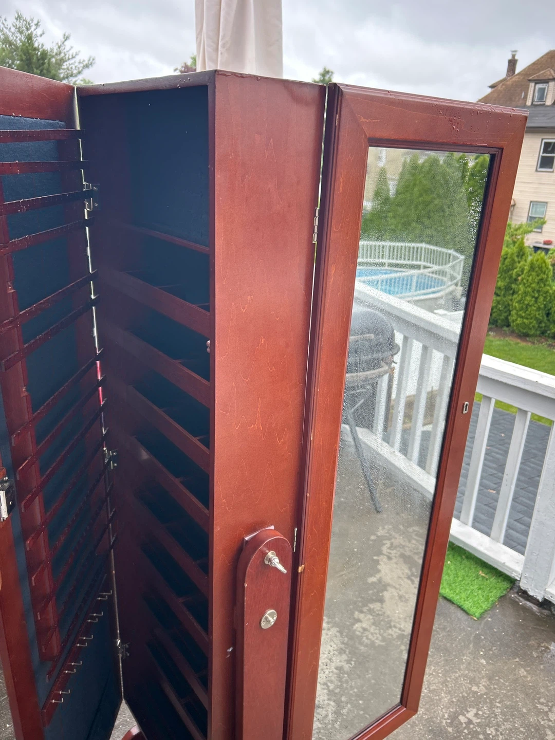 Standing Jewelry Armoire with Mirror - photo 3