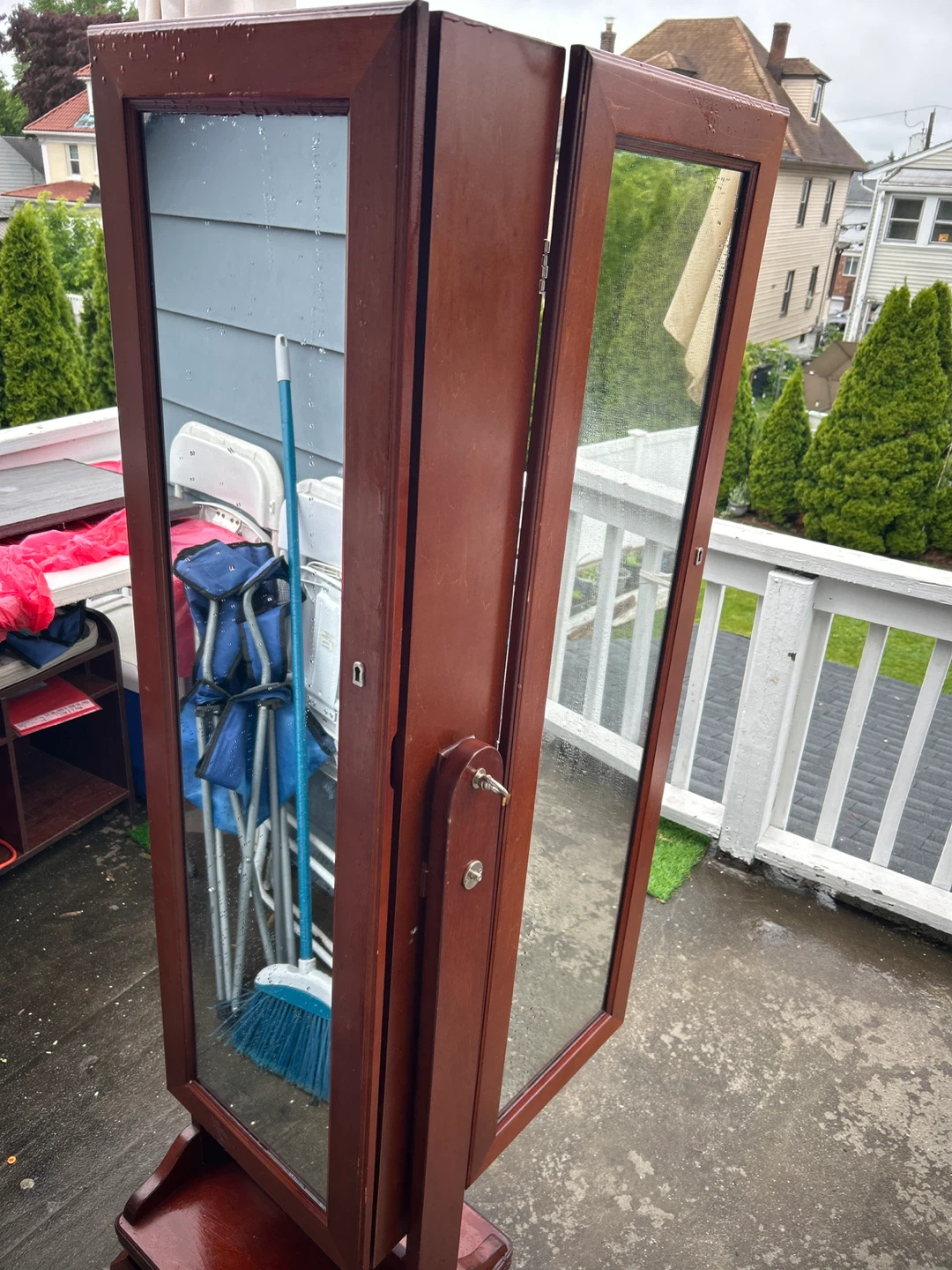 Standing Jewelry Armoire with Mirror - photo 4
