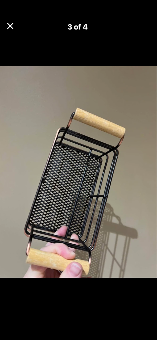 Metal Wire Basket with Wooden Handles - photo 4