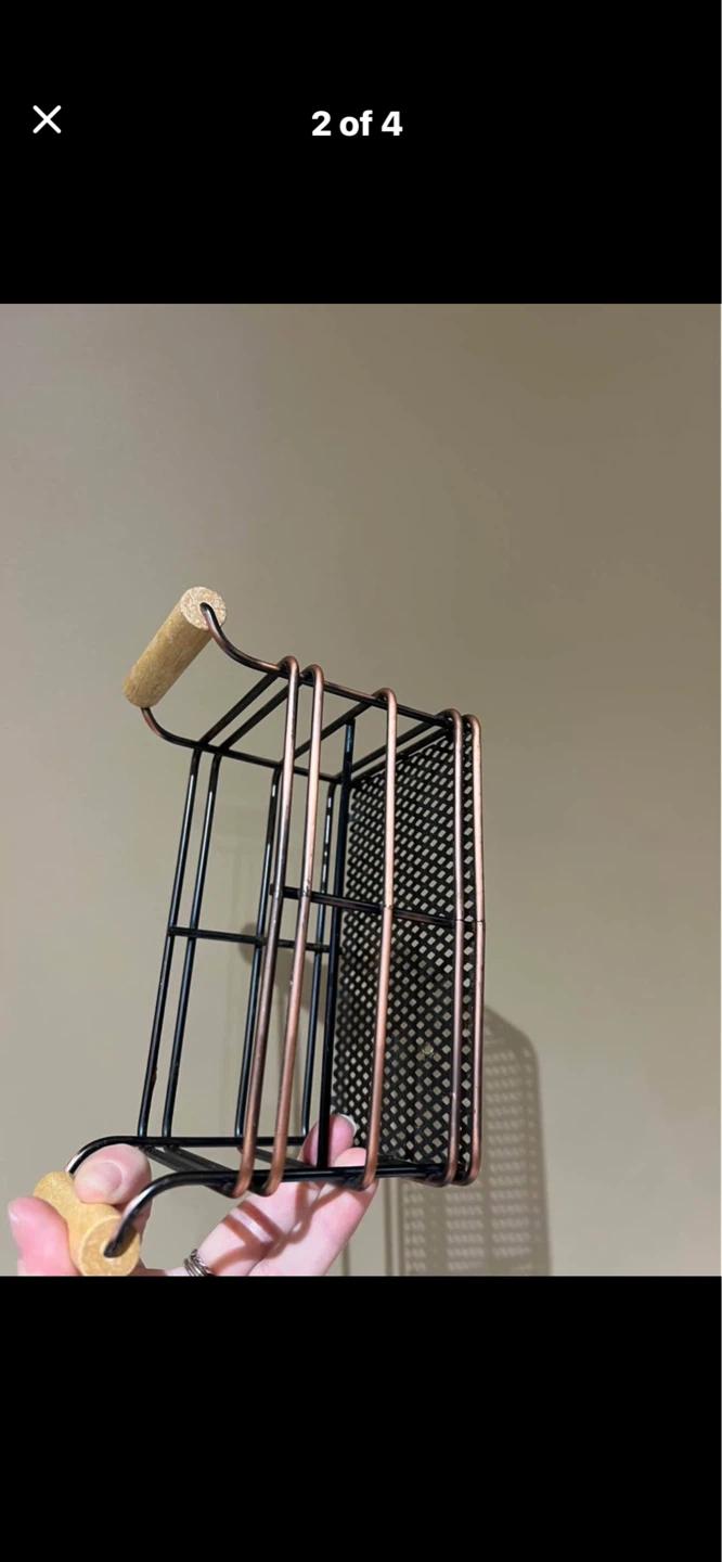 Metal Wire Basket with Wooden Handles - photo 3