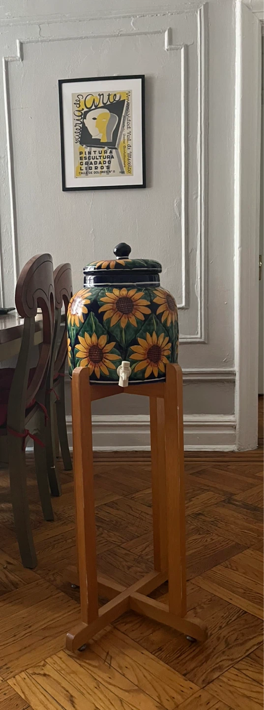 Sunflower Ceramic Water Dispenser with Stand