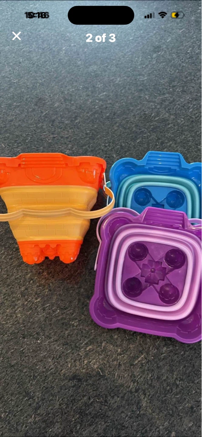 NEW 3 Pk Collapsible Sand Buckets - photo 2