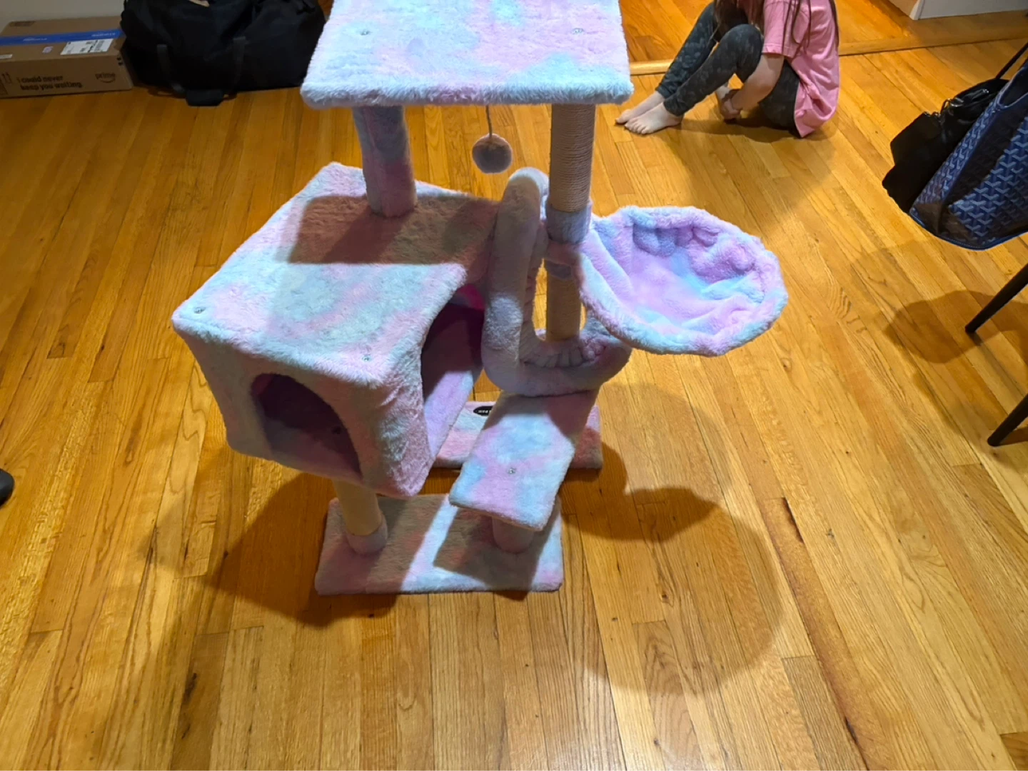 Multi-Level Cat Tree Condo with Dangling Ball
