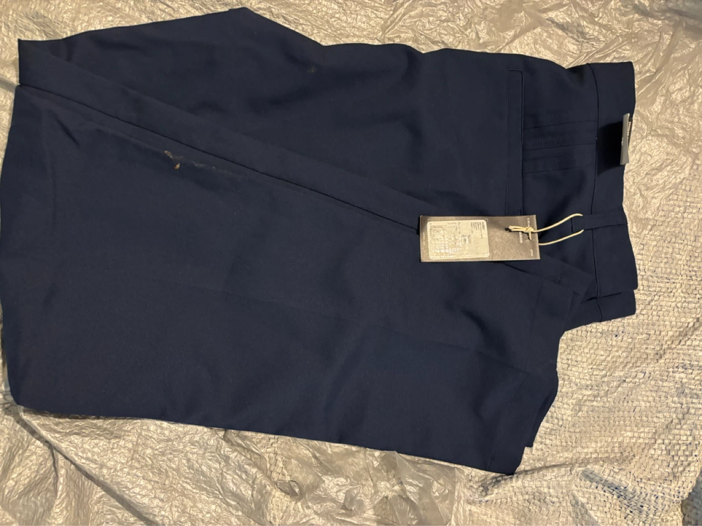 Adidas Regular Fit Tapered Leg Trousers - Navy