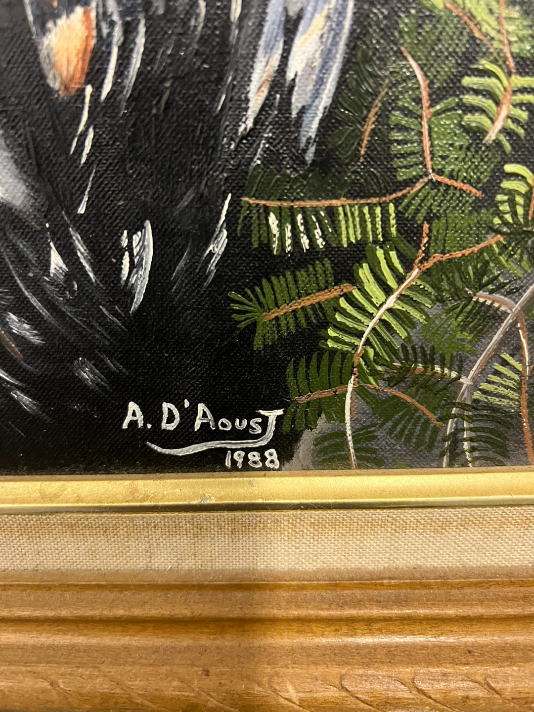 Andre D'Aoust Great Horn Owl Painting 1988 - photo 2