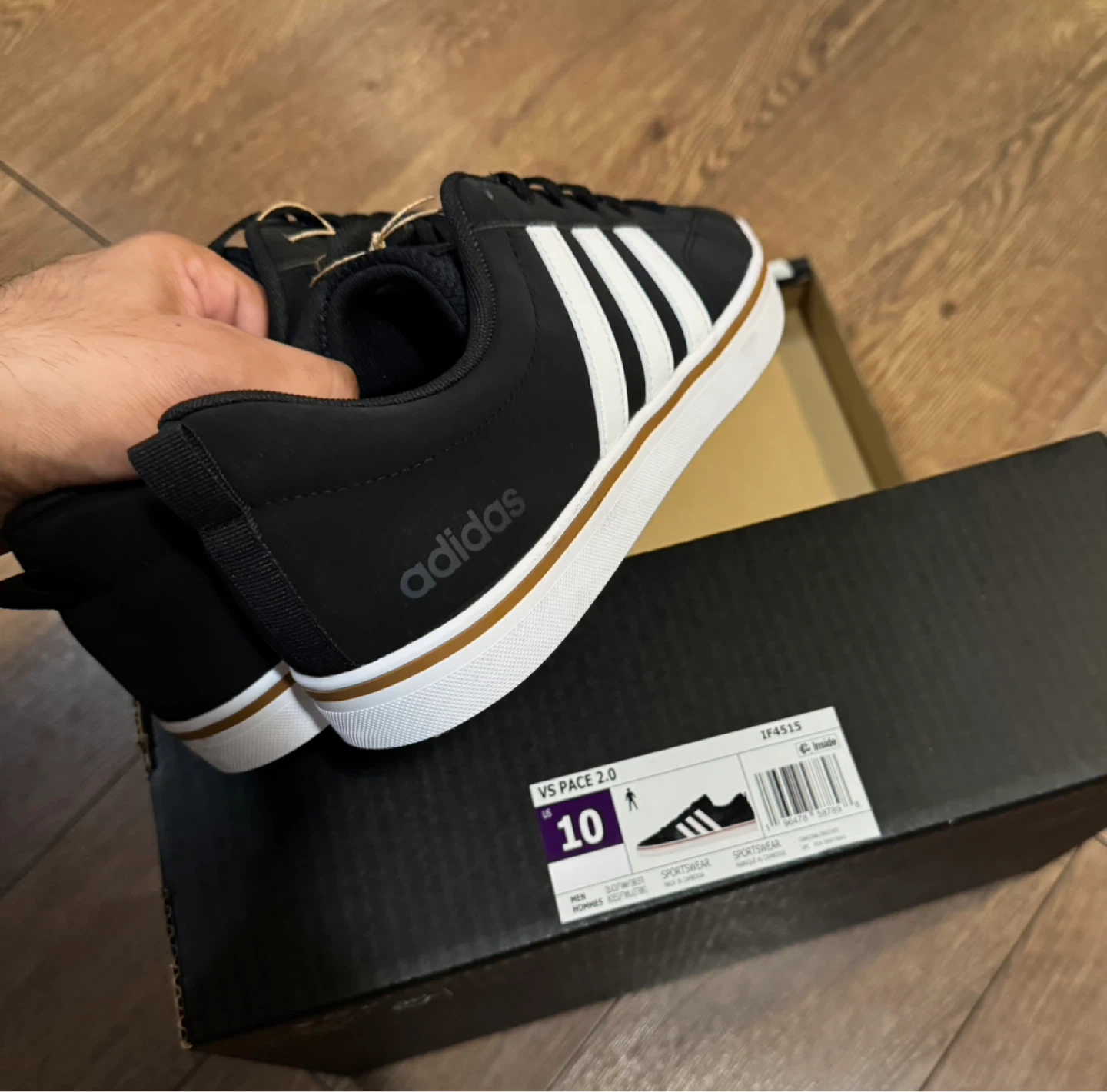 Adidas VS Pace 2.0 Black/White Men's Shoes Size 10 *NEW* - photo 5
