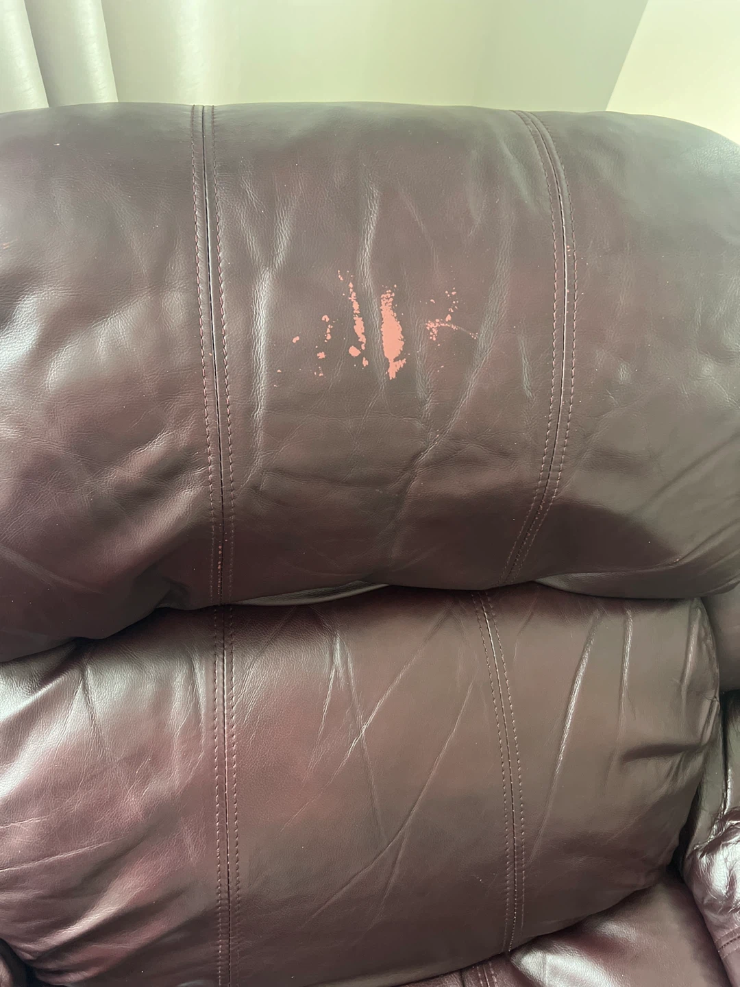 Reddish Brown Leather Recliner Chair - photo 3