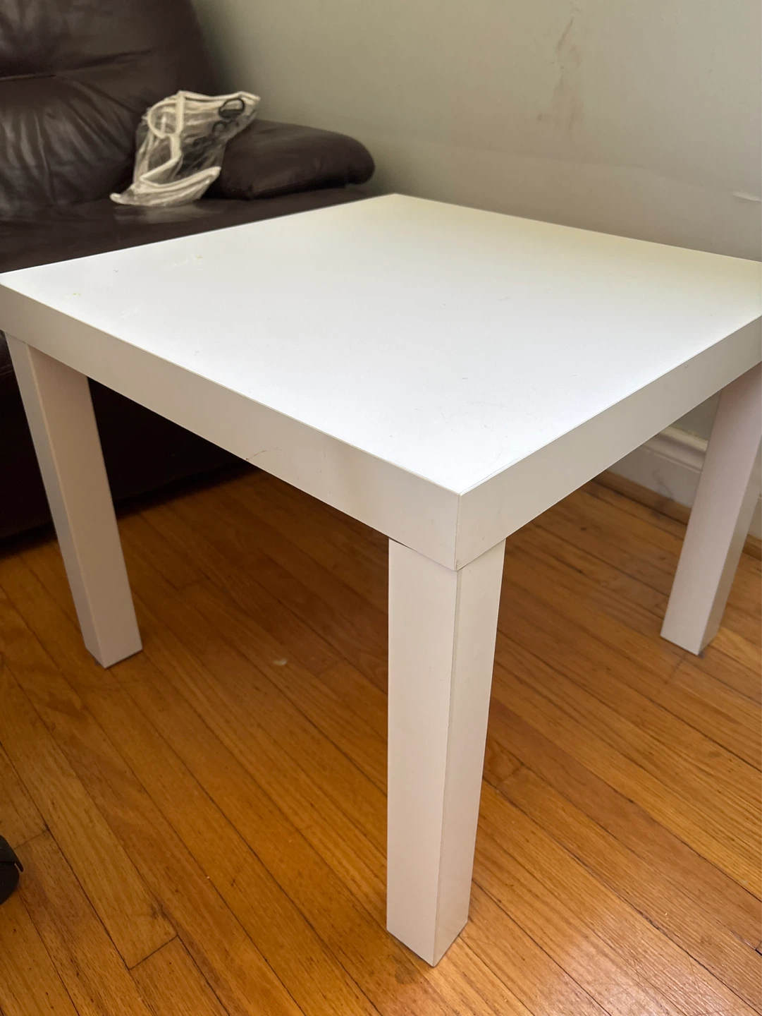 White Square Side Table