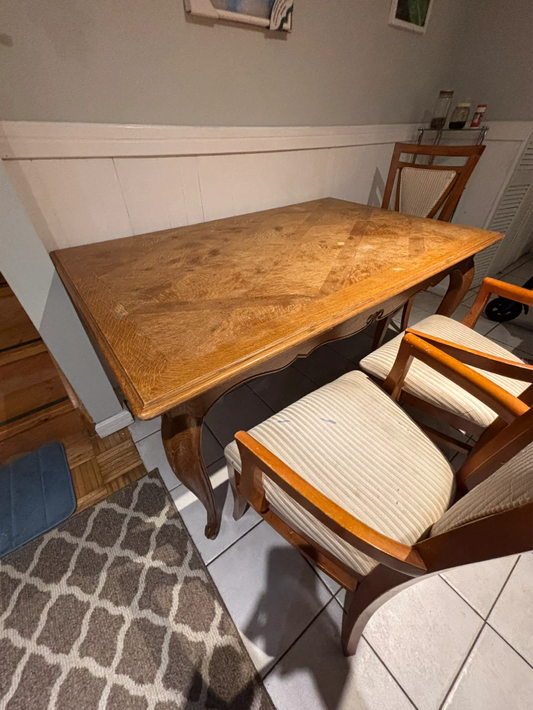 Wooden Dining Table with Carved Details - photo 3