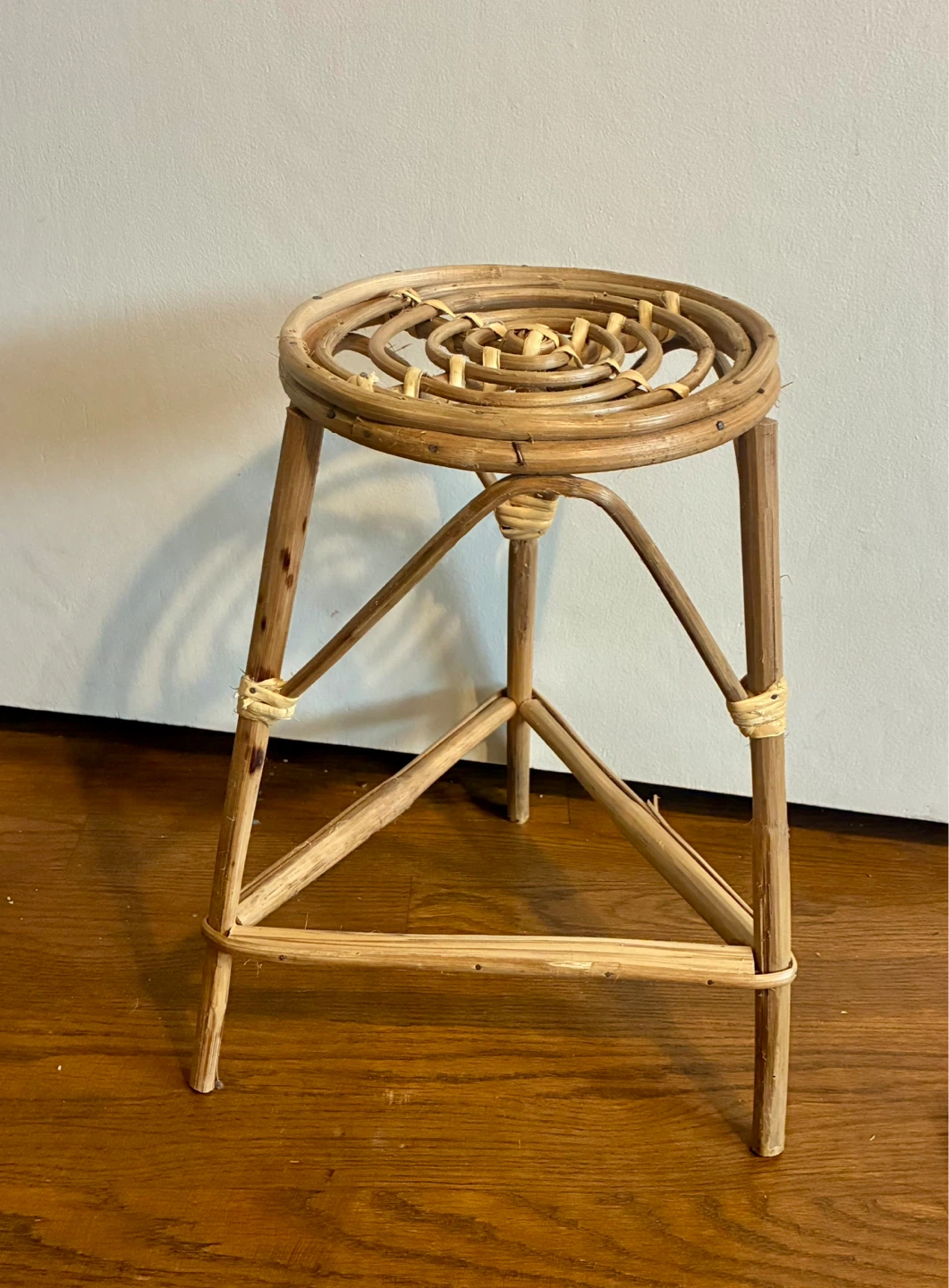 Woven Bamboo Plant Stand Stool