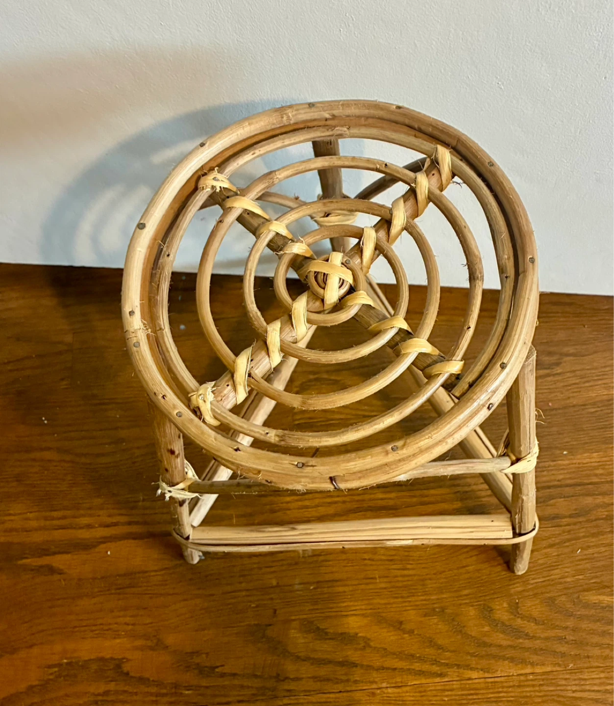 Woven Bamboo Plant Stand Stool - photo 2