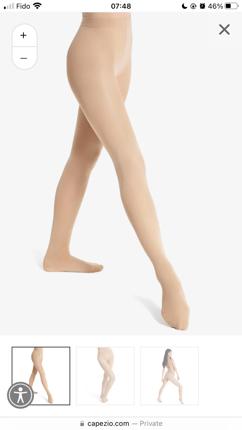 Capezio Ultra Soft Self Knit Waistband Transition Tights
