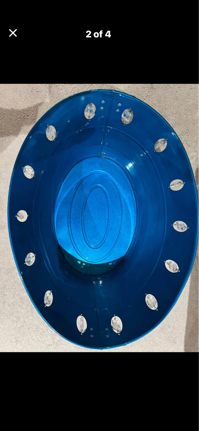 Blue Metal Bucket with Rhinestone Accents - photo 3