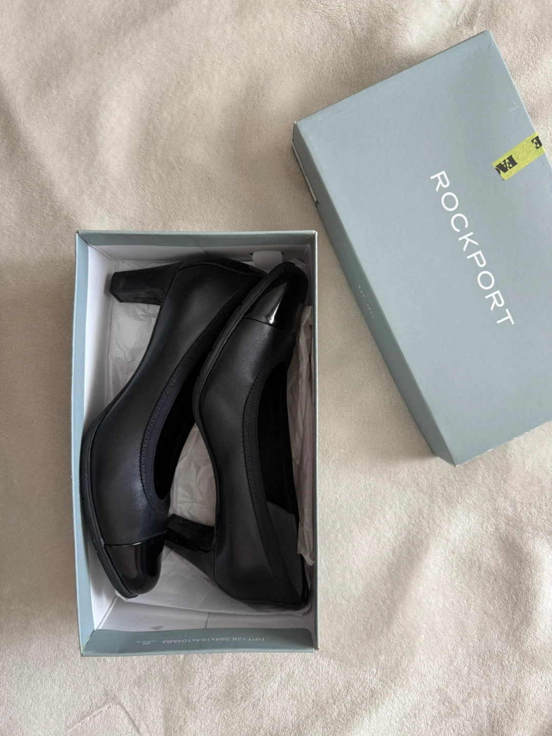 Black Leather Heels - WIDE Size 10