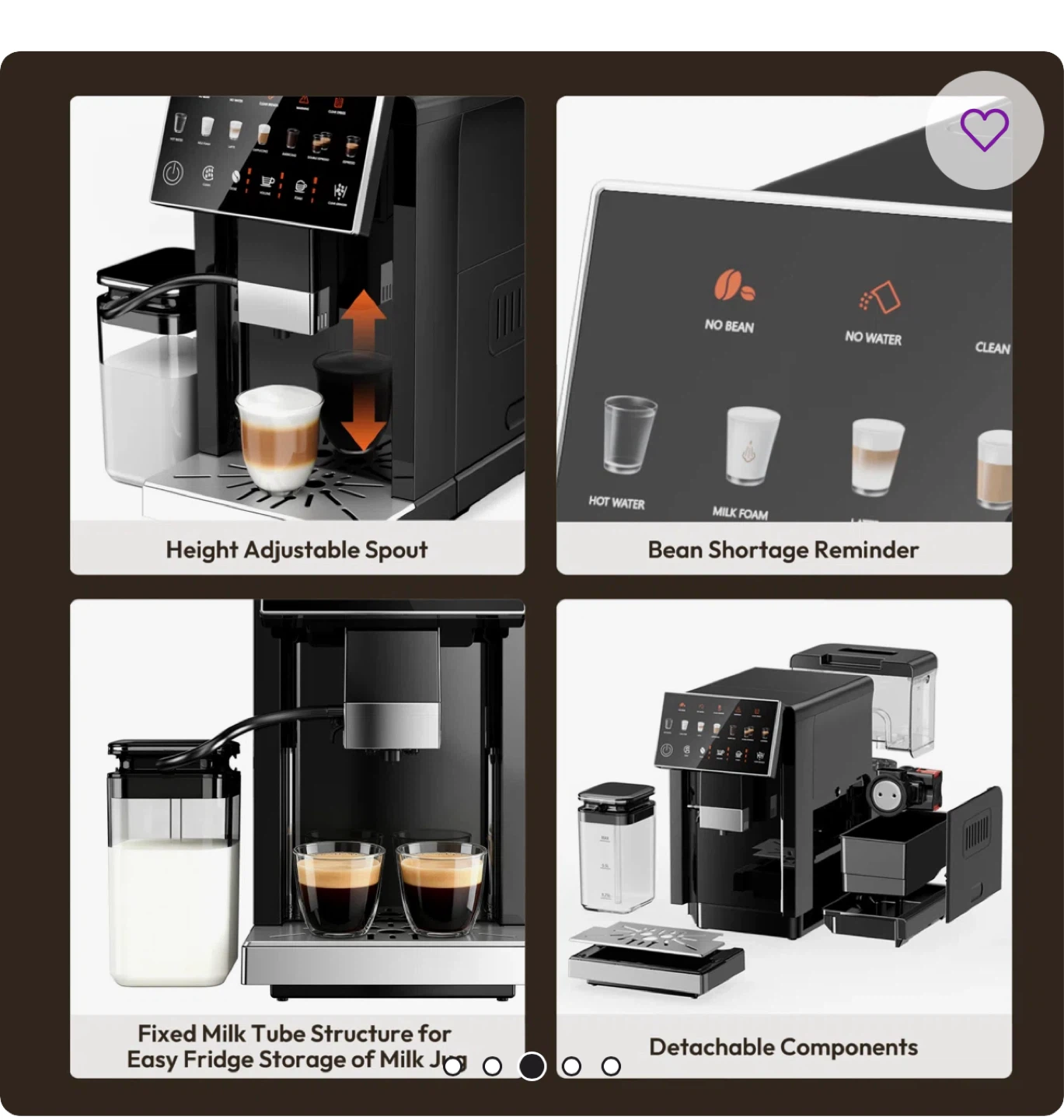 Black Automatic Espresso Machine with Touchscreen - photo 5