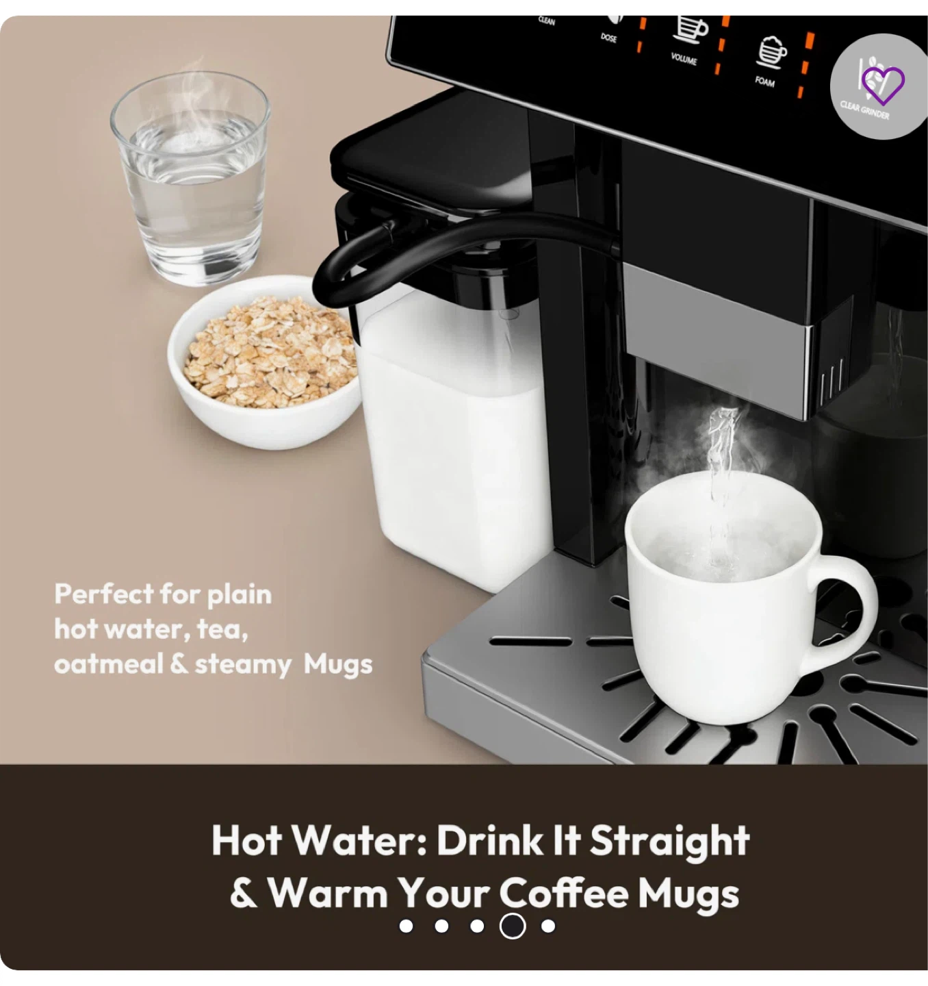Black Automatic Espresso Machine with Touchscreen - photo 3