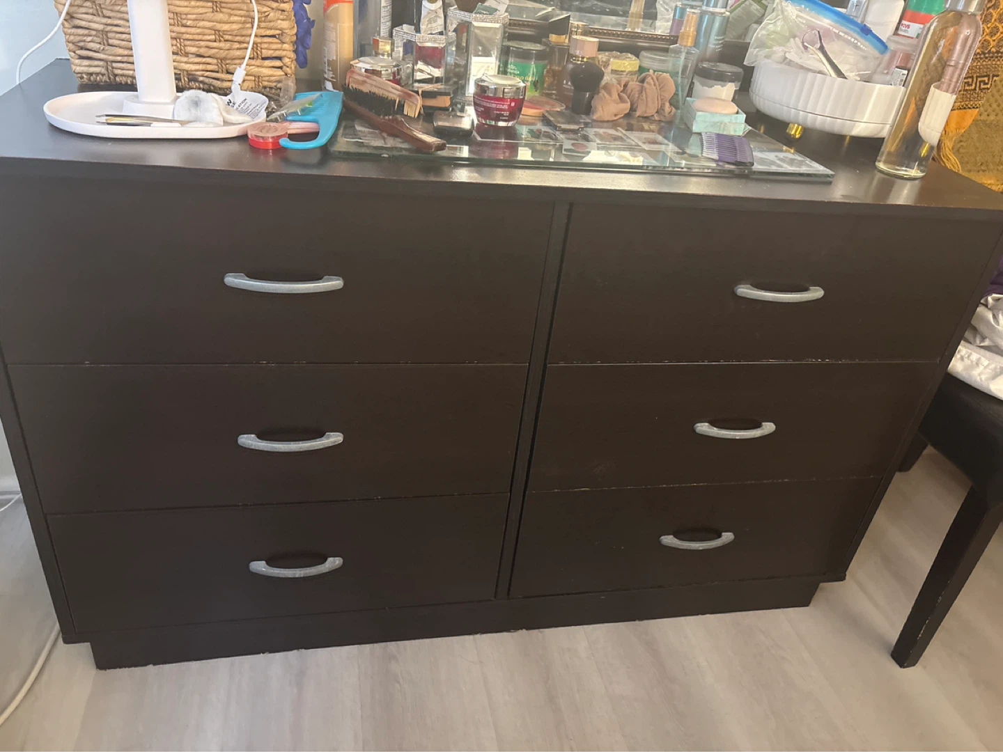 Dark Brown 6-Drawer Dresser