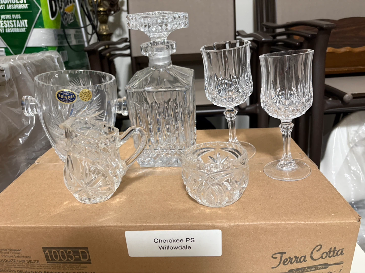 Crystal Decanter and Glasses Set