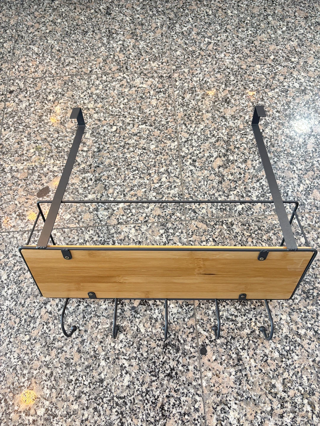 Over-the-Door Organizer with Hooks and Bamboo Shelf - photo 2