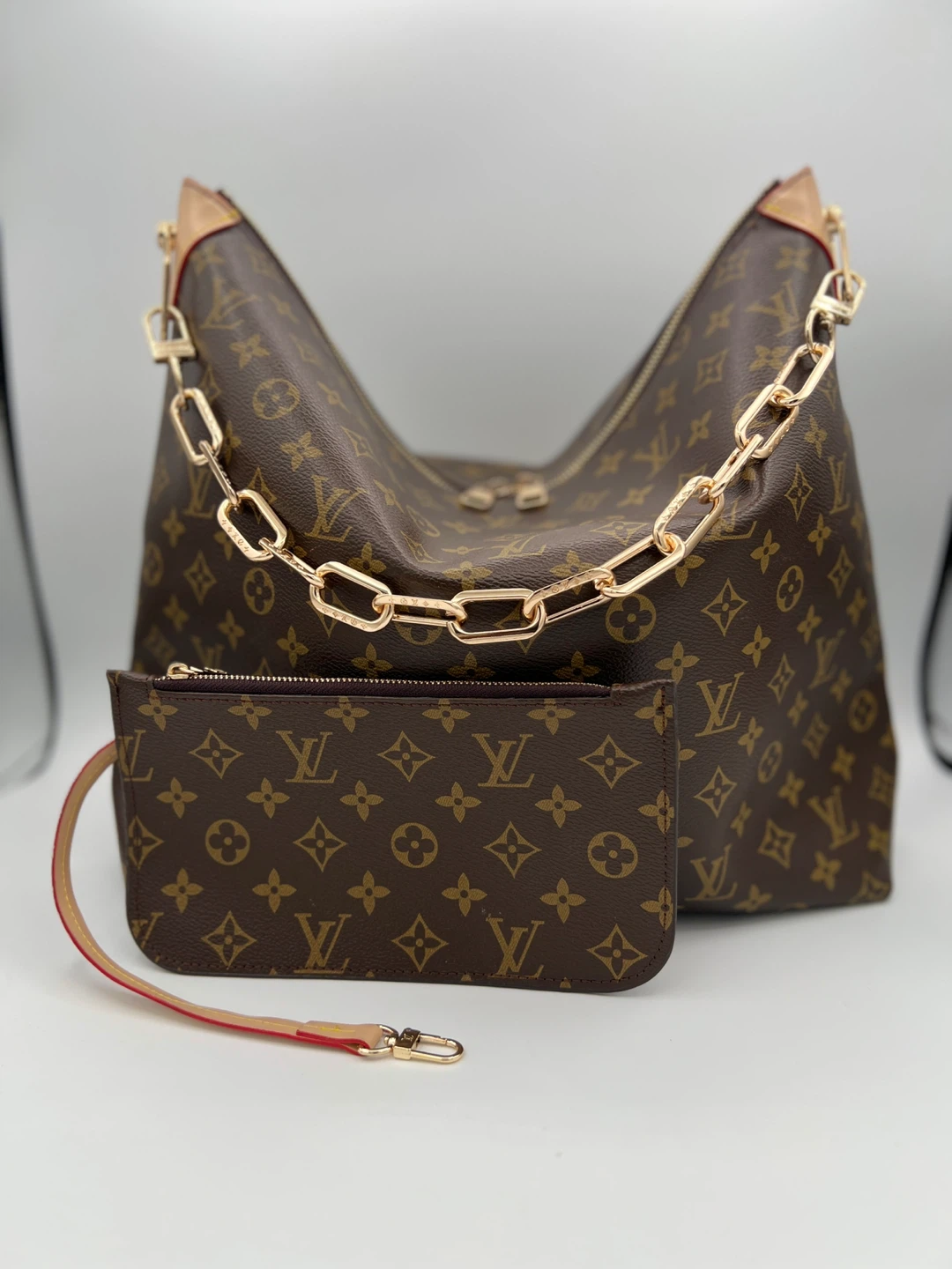 Louis Vuitton Monogram Canvas Hobo Bag with Pouch