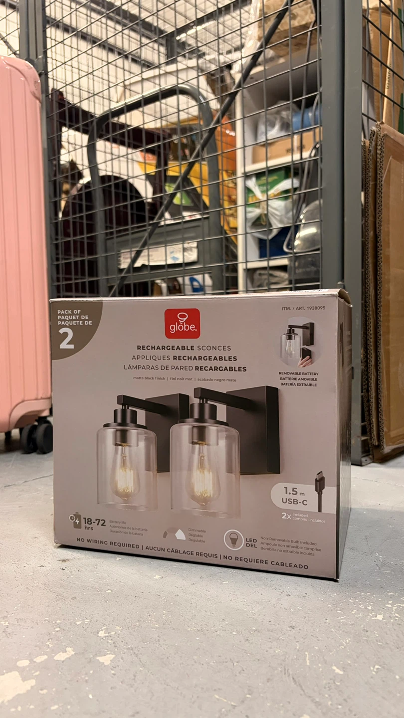Globe Electric Rechargeable Sconces (2-Pack)