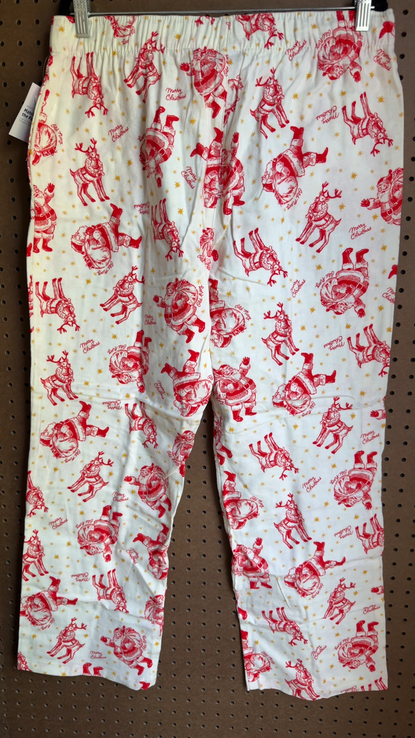 Old Navy Women's Size L Santa & Reindeer Christmas Pajama Pants - photo 3