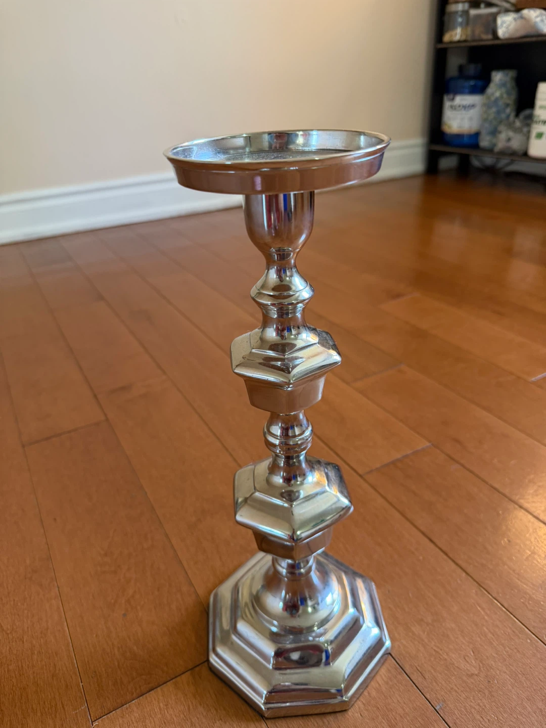 Silver Tone Candlestick Holder - photo 3