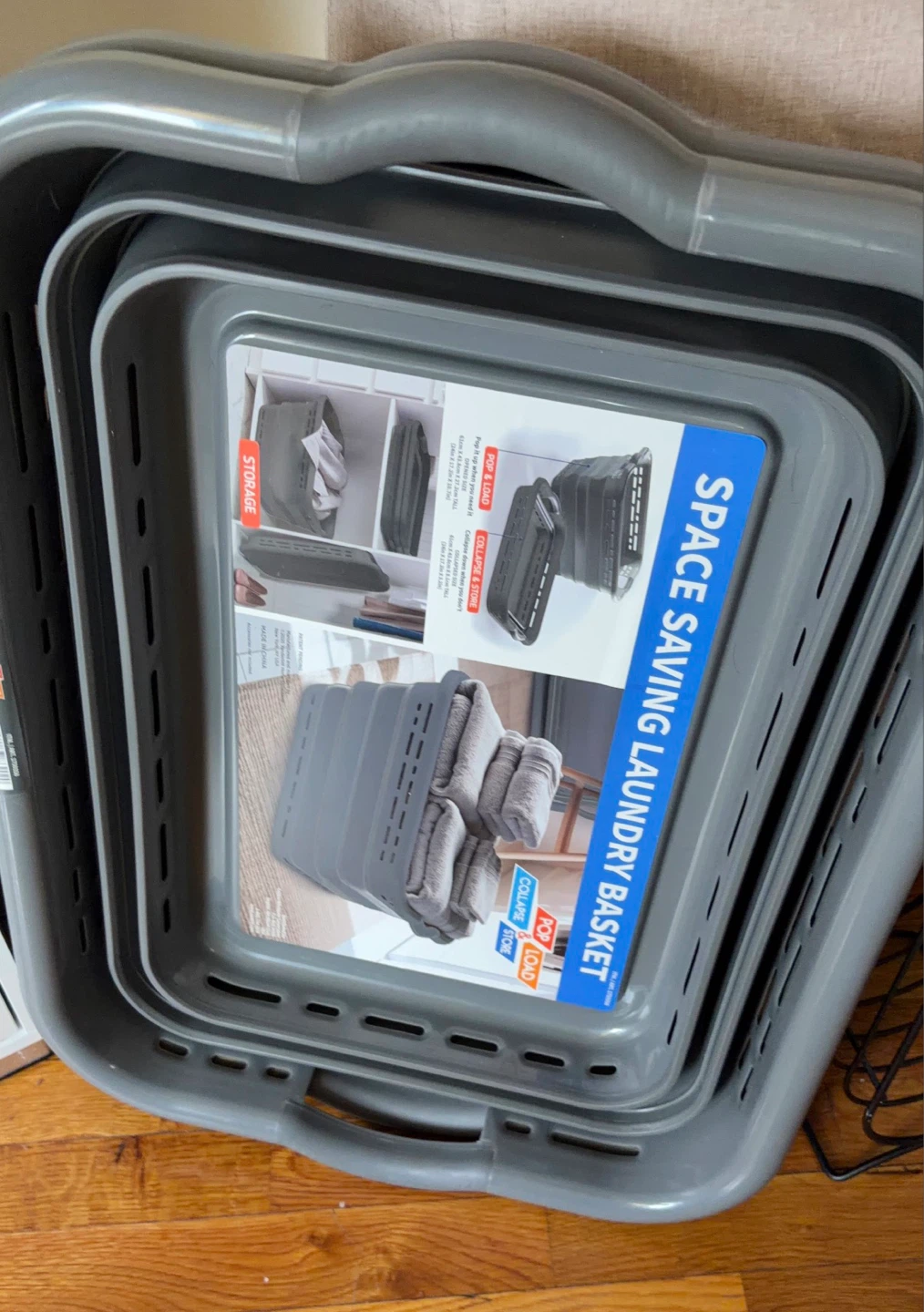 2-Space Saving Laundry Baskets $20 each