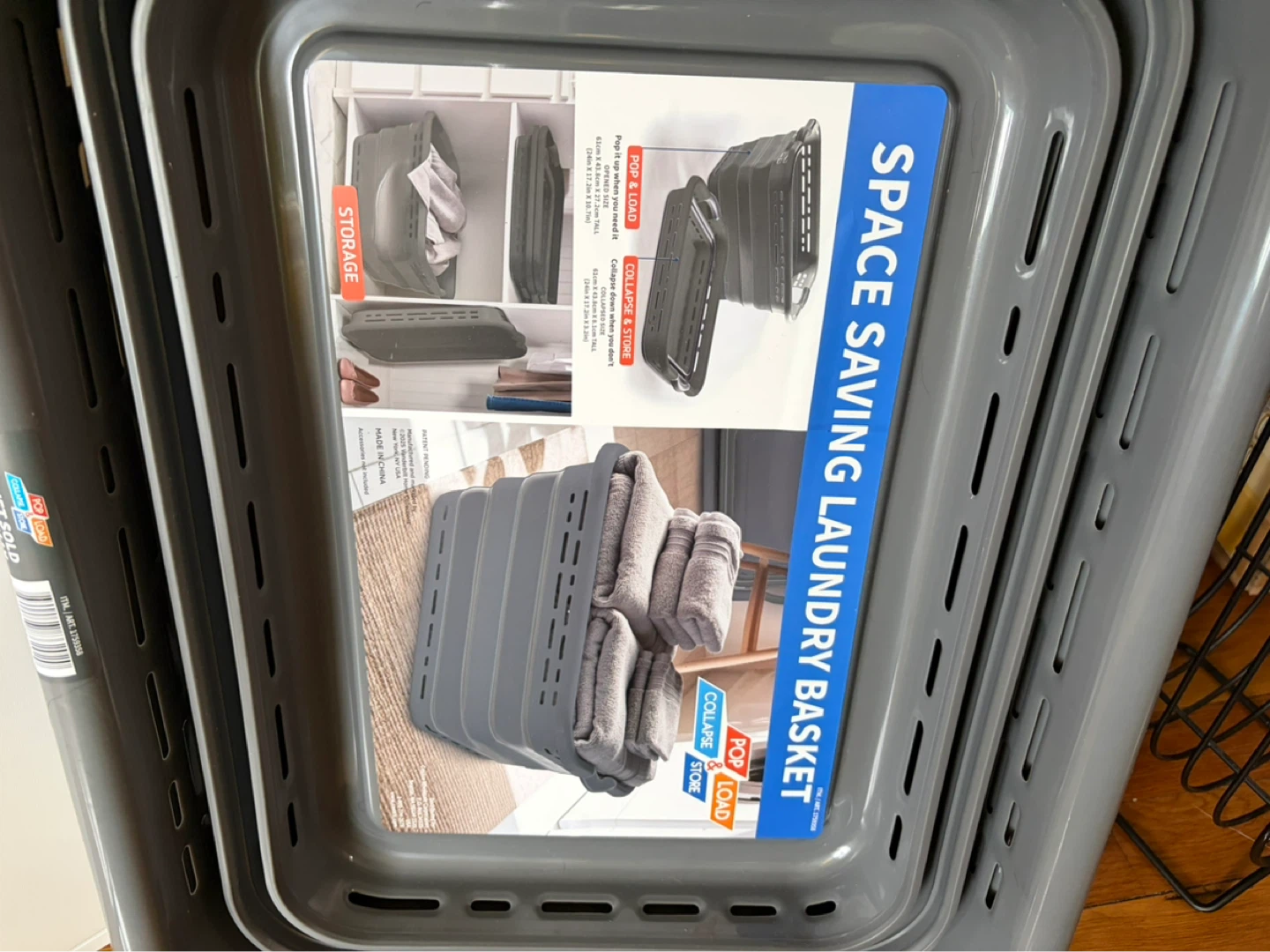 2-Space Saving Laundry Baskets $20 each - photo 3