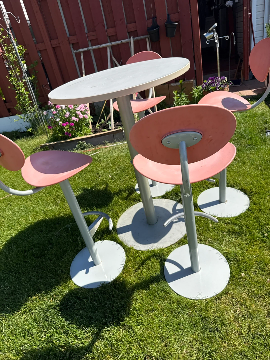 Bistro Table and 4 Stools Set - photo 2