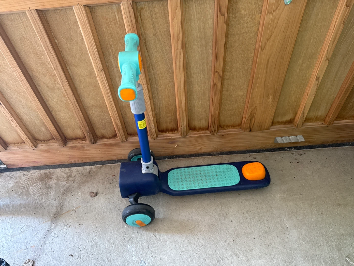 3-Wheel Toddler Scooter - Blue, Teal, Orange