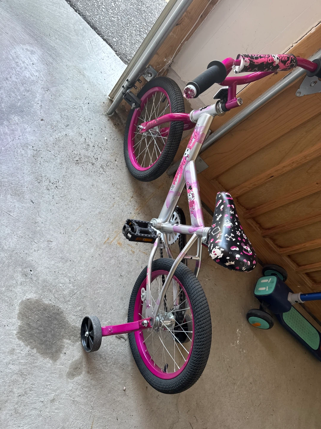 Pink Kids' Bike with Training Wheels - photo 2