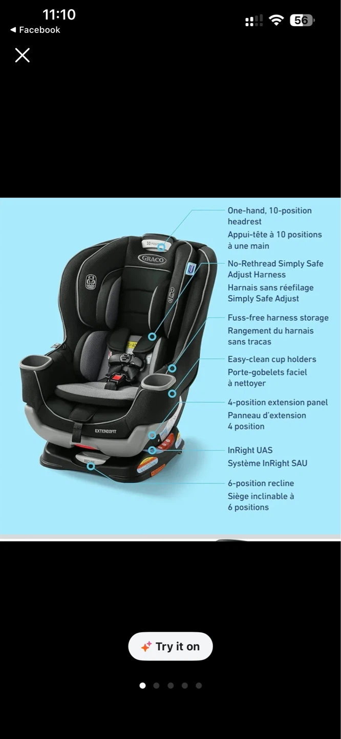Graco Extend2Fit Convertible Car Seat - photo 5