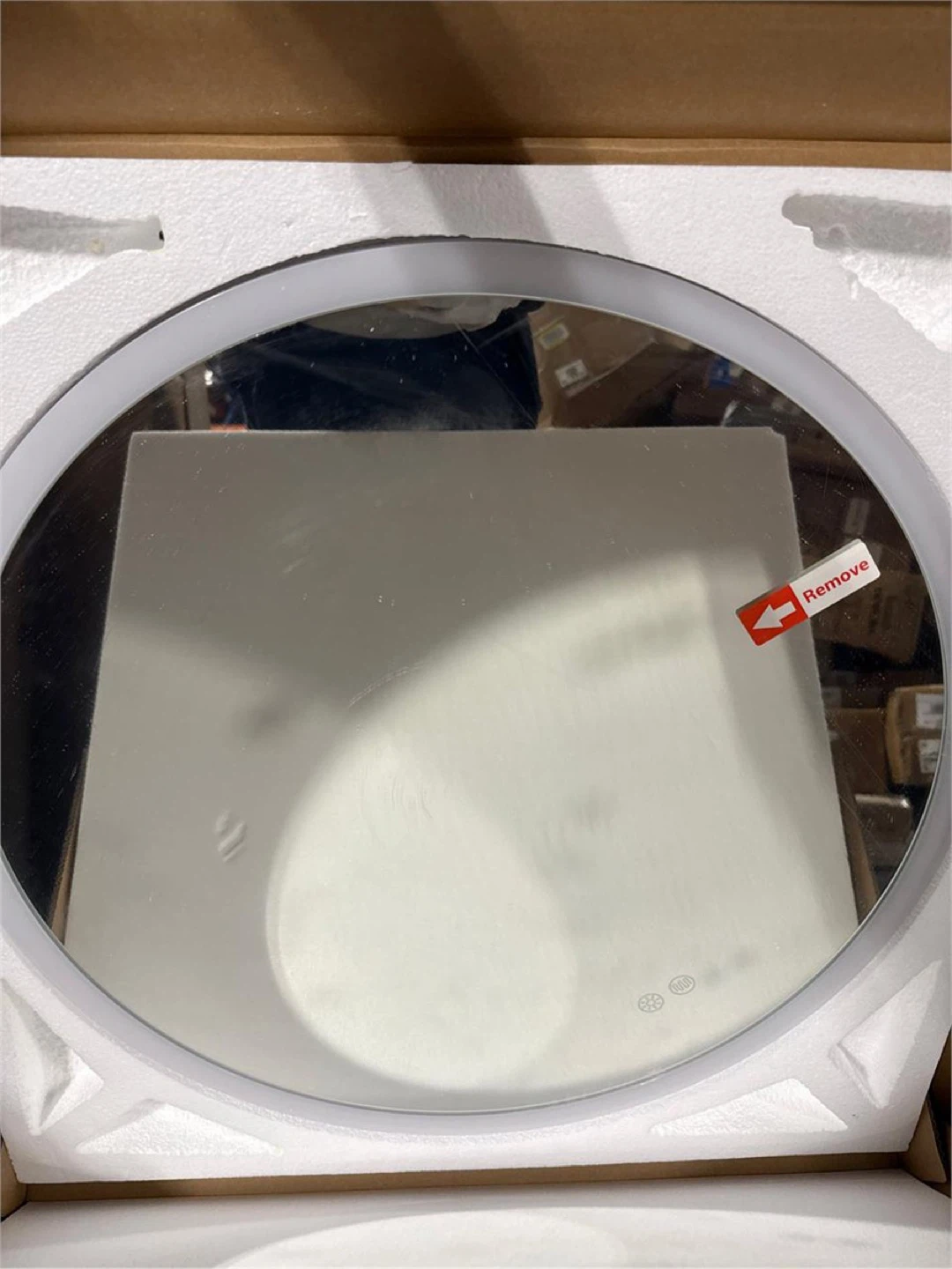 Round LED Wall Mirror with Backlight - photo 3